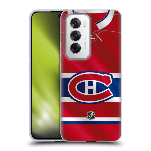 NHL Montreal Canadiens Jersey Soft Gel Case for OPPO Reno12 5G