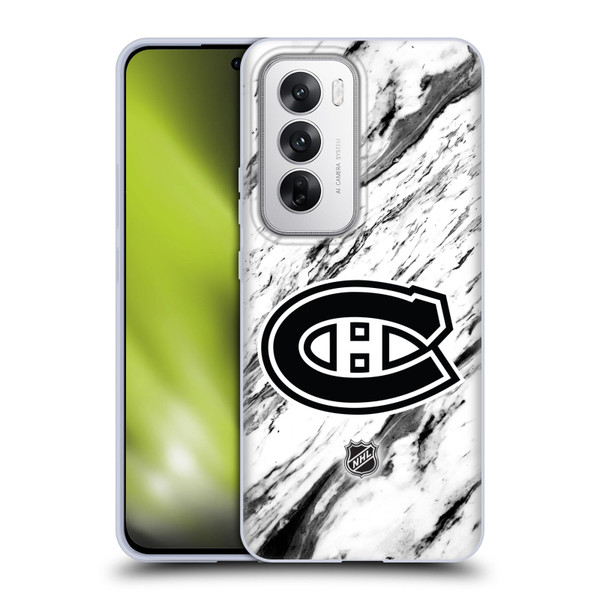 NHL Montreal Canadiens Marble Soft Gel Case for OPPO Reno12 5G