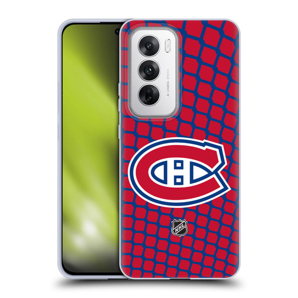 NHL Montreal Canadiens Net Pattern Soft Gel Case for OPPO Reno12 5G
