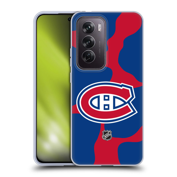 NHL Montreal Canadiens Cow Pattern Soft Gel Case for OPPO Reno12 Pro 5G