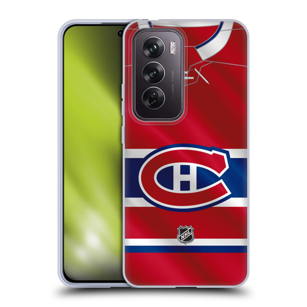 NHL Montreal Canadiens Jersey Soft Gel Case for OPPO Reno12 Pro 5G