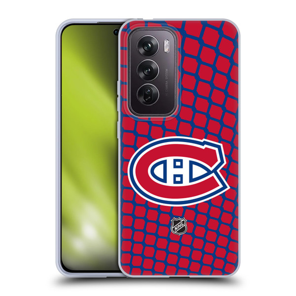 NHL Montreal Canadiens Net Pattern Soft Gel Case for OPPO Reno12 Pro 5G