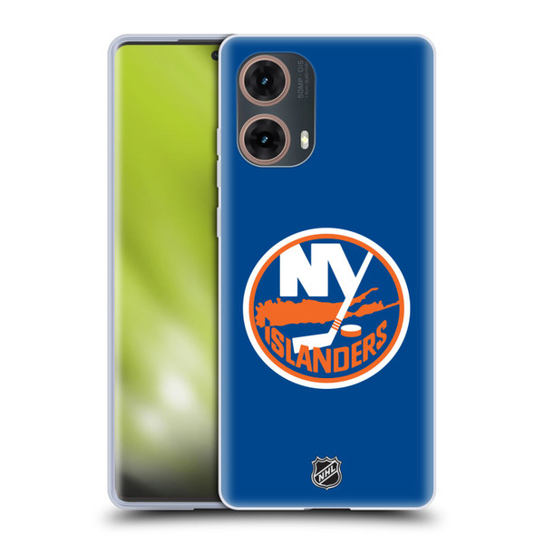 NHL New York Islanders Plain Soft Gel Case for Motorola Moto G85