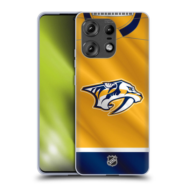NHL Nashville Predators Jersey Soft Gel Case for Motorola Edge 50 Pro