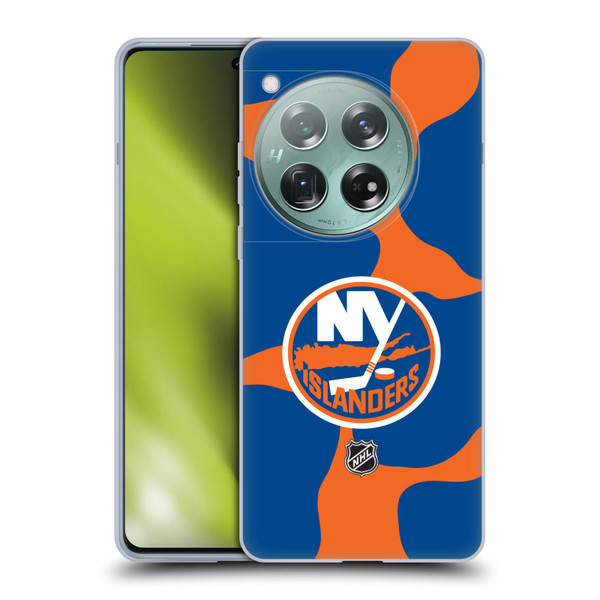 NHL New York Islanders Cow Pattern Soft Gel Case for OnePlus 12