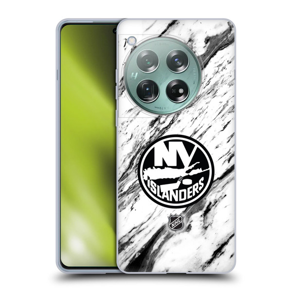 NHL New York Islanders Marble Soft Gel Case for OnePlus 12
