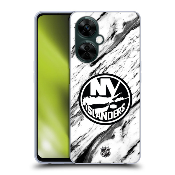 NHL New York Islanders Marble Soft Gel Case for OnePlus Nord N30