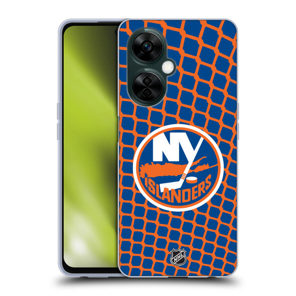 NHL New York Islanders Net Pattern Soft Gel Case for OnePlus Nord N30
