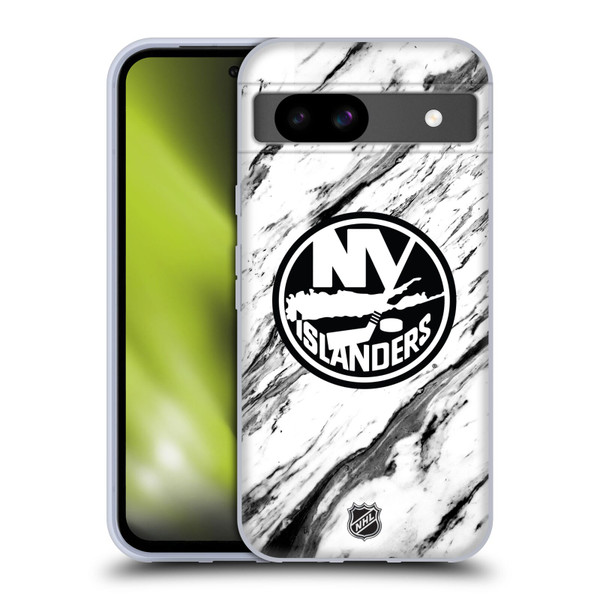 NHL New York Islanders Marble Soft Gel Case for Google Pixel 8a