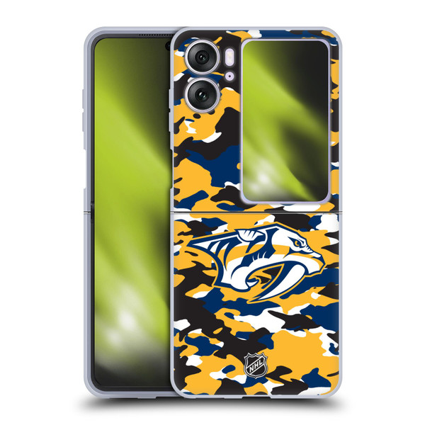 NHL Nashville Predators Camouflage Soft Gel Case for OPPO Find N2 Flip