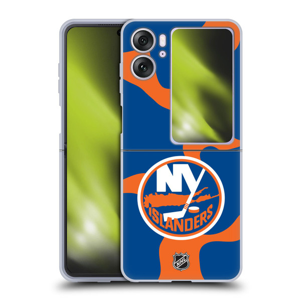 NHL New York Islanders Cow Pattern Soft Gel Case for OPPO Find N2 Flip