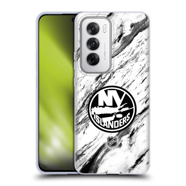 NHL New York Islanders Marble Soft Gel Case for OPPO Reno12 5G