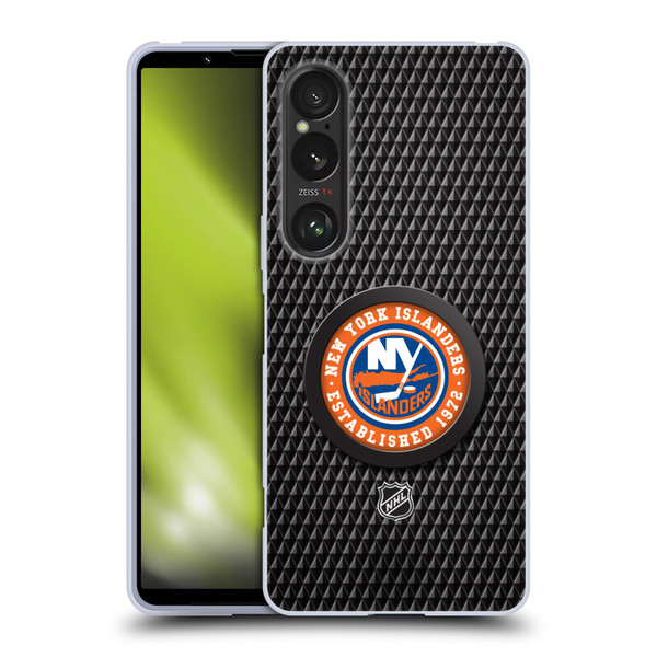 NHL New York Islanders Puck Texture Soft Gel Case for Sony Xperia 1 VI 5G