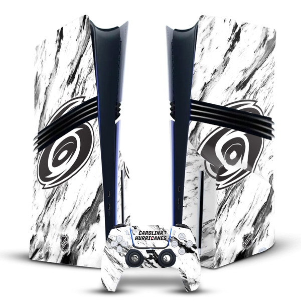 NHL Carolina Hurricanes Marble Vinyl Sticker Skin Decal Cover for Sony PS5 Pro Disc Edition Bundle