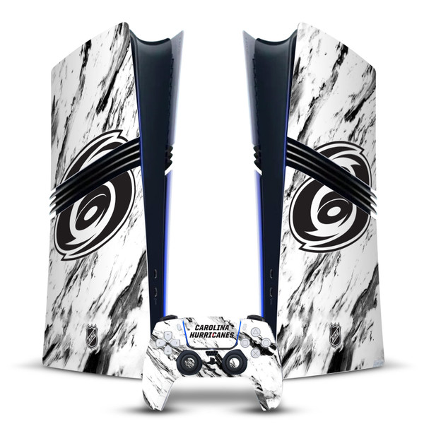 NHL Carolina Hurricanes Marble Vinyl Sticker Skin Decal Cover for Sony PS5 Pro Digital Edition Bundle