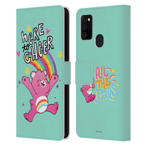 Care Bears Graphics Cheer Leather Book Wallet Case Cover For Samsung Galaxy M30s (2019)/M21 (2020)