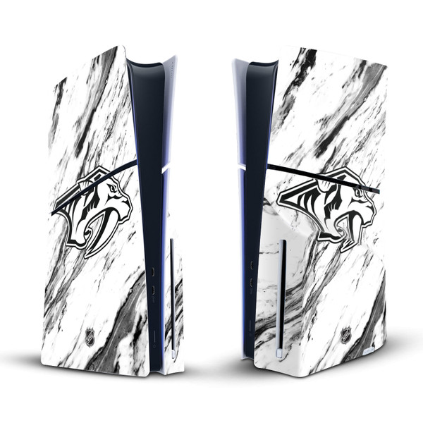 NHL Nashville Predators Marble Vinyl Sticker Skin Decal Cover for Sony PS5 Slim Disc Edition Console