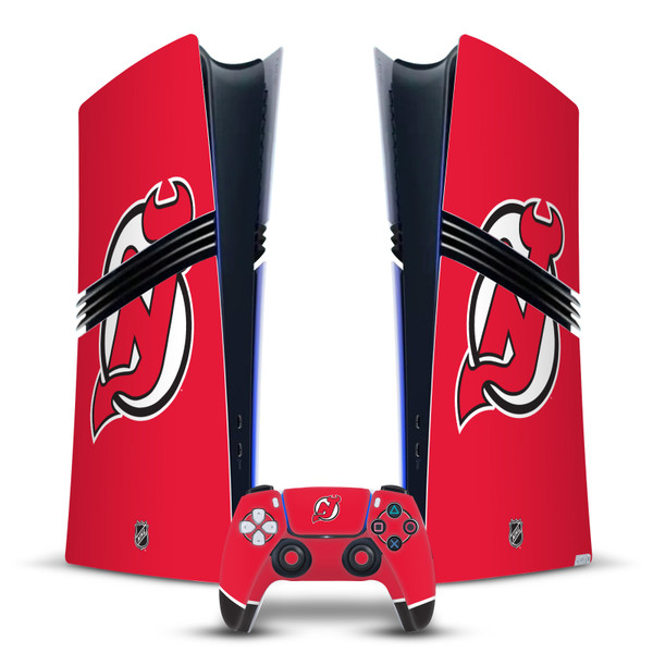 NHL New Jersey Devils Plain Vinyl Sticker Skin Decal Cover for Sony PS5 Pro Digital Edition Bundle