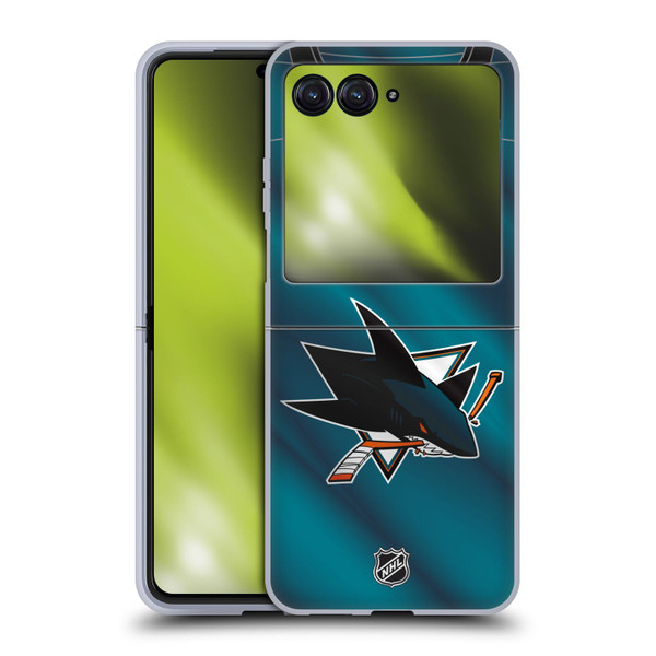 NHL San Jose Sharks Jersey Soft Gel Case for Motorola Razr 40 Ultra / Razr+ 2023