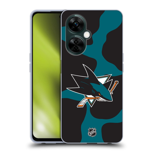 NHL San Jose Sharks Cow Pattern Soft Gel Case for OnePlus Nord N30
