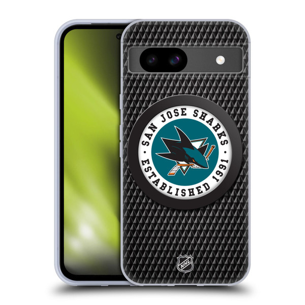 NHL San Jose Sharks Puck Texture Soft Gel Case for Google Pixel 8a