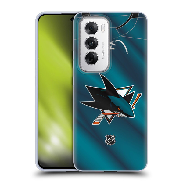 NHL San Jose Sharks Jersey Soft Gel Case for OPPO Reno12 5G