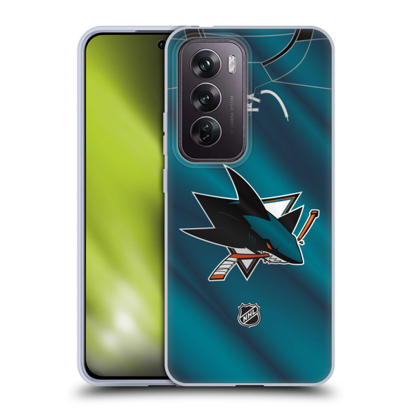 NHL San Jose Sharks Jersey Soft Gel Case for OPPO Reno12 Pro 5G