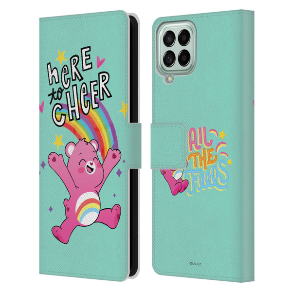 Care Bears Graphics Cheer Leather Book Wallet Case Cover For Samsung Galaxy M53 (2022)