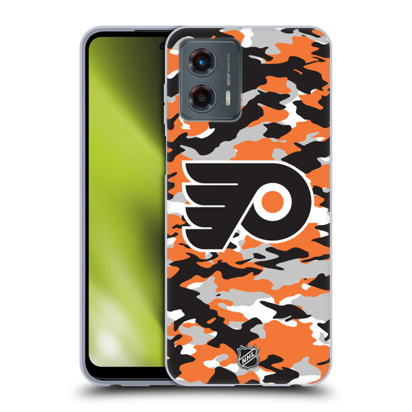 NHL Philadelphia Flyers Camouflage Soft Gel Case for Motorola Moto G (2023)