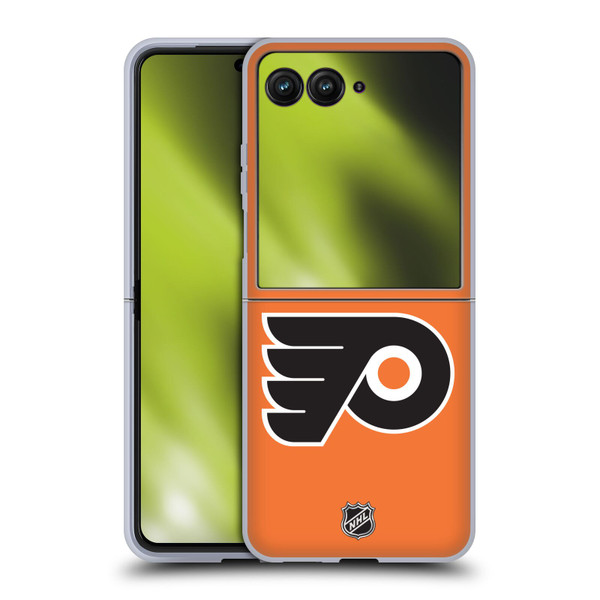 NHL Philadelphia Flyers Plain Soft Gel Case for Motorola Razr 50 Ultra