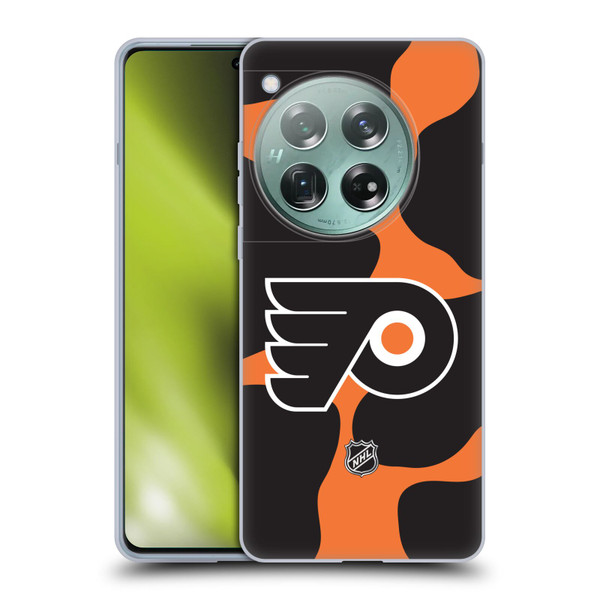 NHL Philadelphia Flyers Cow Pattern Soft Gel Case for OnePlus 12