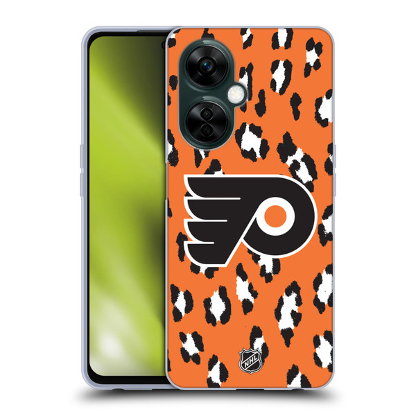 NHL Philadelphia Flyers Leopard Pattern Soft Gel Case for OnePlus Nord N30