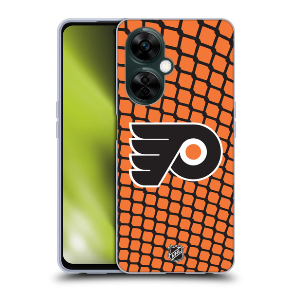 NHL Philadelphia Flyers Net Pattern Soft Gel Case for OnePlus Nord N30