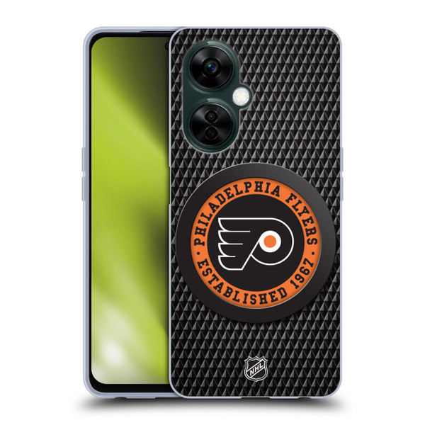 NHL Philadelphia Flyers Puck Texture Soft Gel Case for OnePlus Nord N30