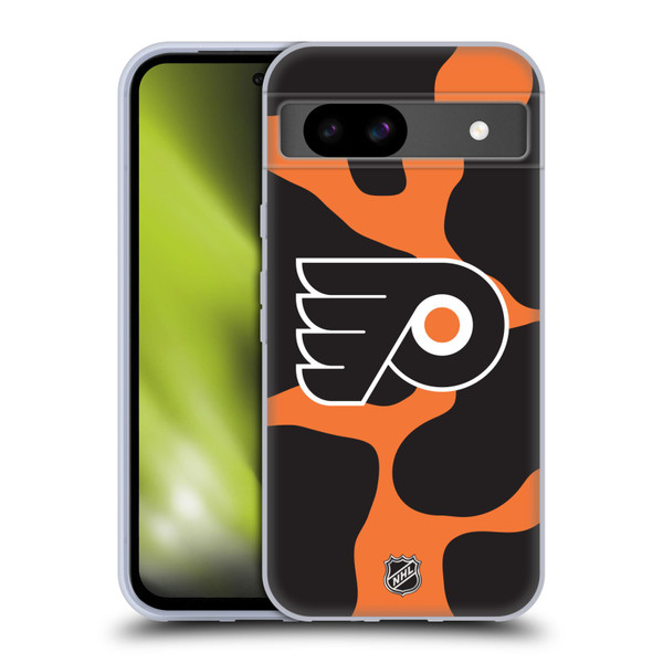 NHL Philadelphia Flyers Cow Pattern Soft Gel Case for Google Pixel 8a