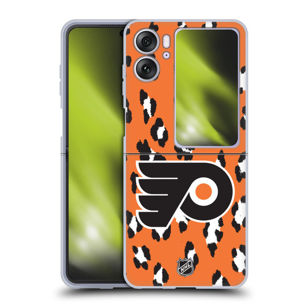 NHL Philadelphia Flyers Leopard Pattern Soft Gel Case for OPPO Find N2 Flip