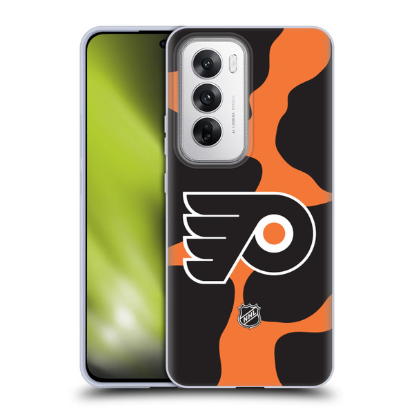 NHL Philadelphia Flyers Cow Pattern Soft Gel Case for OPPO Reno12 5G