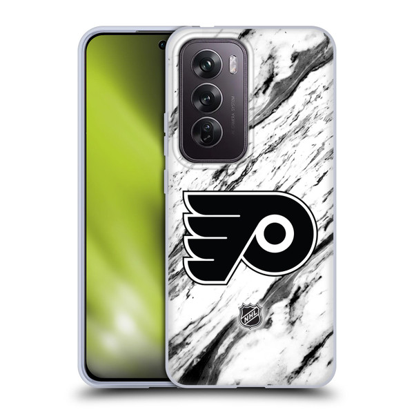 NHL Philadelphia Flyers Marble Soft Gel Case for OPPO Reno12 Pro 5G