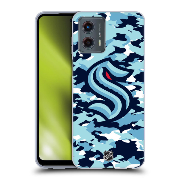 NHL Seattle Kraken Camouflage Soft Gel Case for Motorola Moto G (2023)