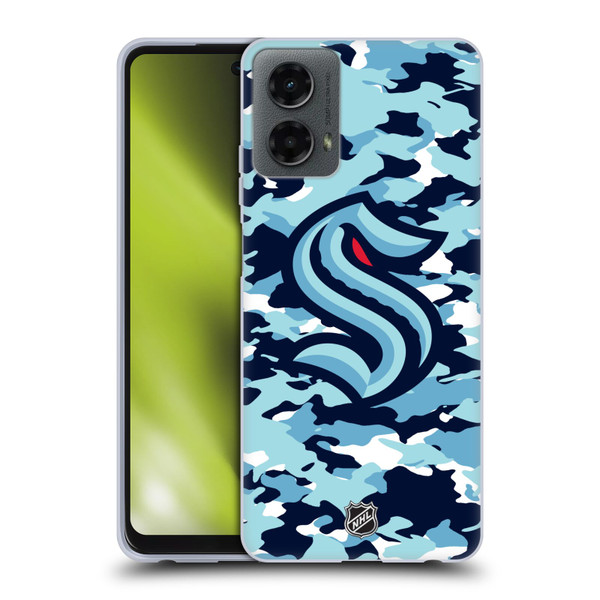NHL Seattle Kraken Camouflage Soft Gel Case for Motorola Moto G (2024)