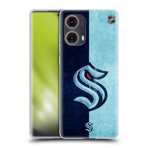 NHL Seattle Kraken Half Distressed Soft Gel Case for Motorola Moto G85