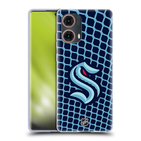 NHL Seattle Kraken Net Pattern Soft Gel Case for Motorola Moto G85