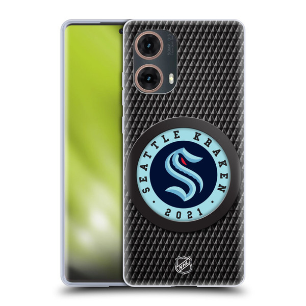 NHL Seattle Kraken Puck Texture Soft Gel Case for Motorola Moto G85