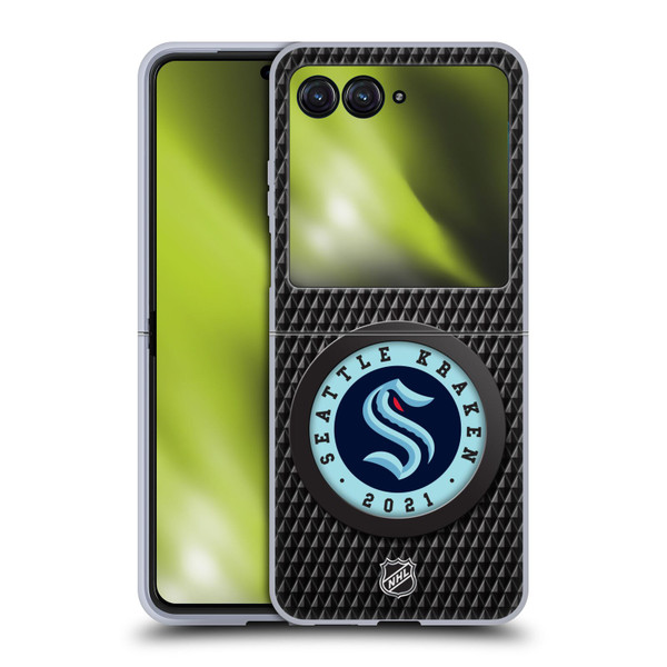 NHL Seattle Kraken Puck Texture Soft Gel Case for Motorola Razr 40 Ultra / Razr+ 2023