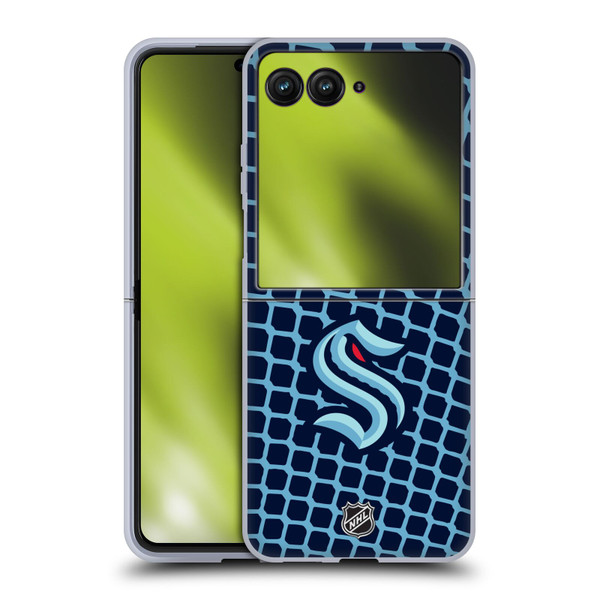 NHL Seattle Kraken Net Pattern Soft Gel Case for Motorola Razr 50 Ultra