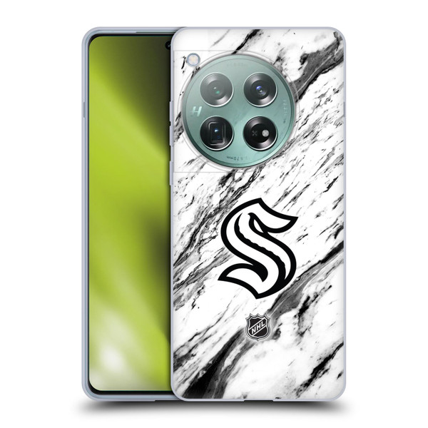 NHL Seattle Kraken Marble Soft Gel Case for OnePlus 12