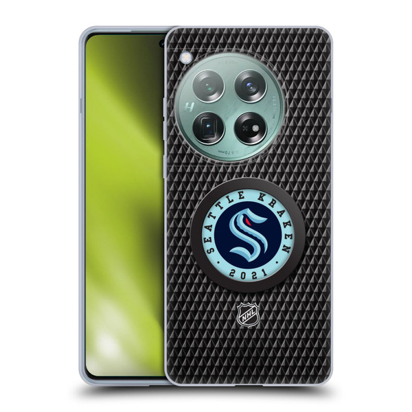NHL Seattle Kraken Puck Texture Soft Gel Case for OnePlus 12