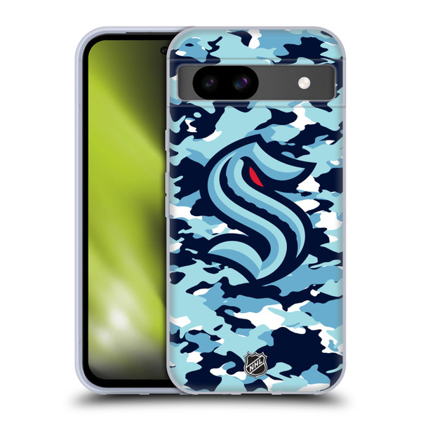 NHL Seattle Kraken Camouflage Soft Gel Case for Google Pixel 8a