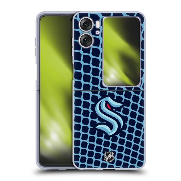 NHL Seattle Kraken Net Pattern Soft Gel Case for OPPO Find N2 Flip