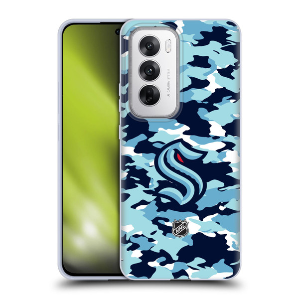 NHL Seattle Kraken Camouflage Soft Gel Case for OPPO Reno12 5G